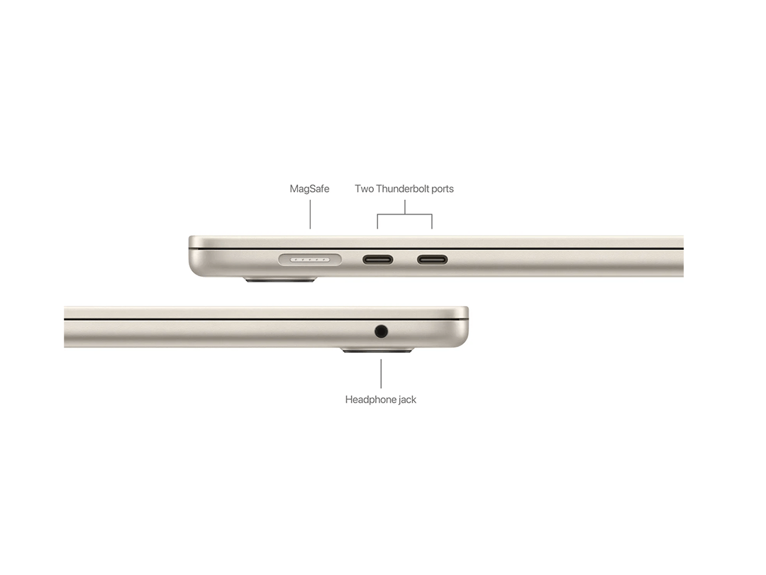 Apple MacBook Air 15-Inch M3 Chip, 8-Core CPU, 10-Core GPU, 8GB RAM, 256GB SSD – Starlight, Arabic Keyboard in Qatar Apple MacBook Air 15-Inch M3 Chip, 8-Core CPU, 10-Core GPU, 8GB RAM, 256GB SSD – Starlight, Arabic Keyboard in Qatar